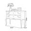 Console ivoire massif et bois manufacturé-394543259