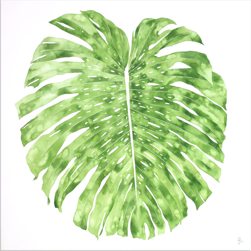 «Monstera Verde» par Jenny Kiker - peinture sur toile tendue