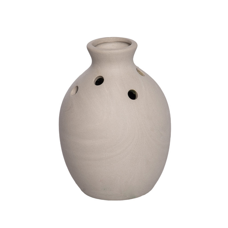 Medium Ceramic Vase with Frog