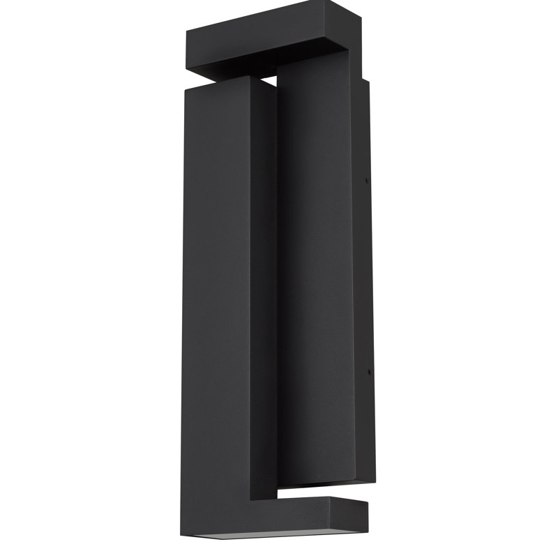 Applique murale à DEL 45,7 cm (18 po), 3 températures de couleur sélectionnables, intensité variable, DEL écoénergétique, diffuseur en verre sérigraphié haute performance, applique en acier noir avec 3000 K / 4000 K / 5000 K sélectionnables, 850