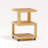 Natural Solid Wood 3-Tier Rolling Side Table,Natural Finish-661924527
