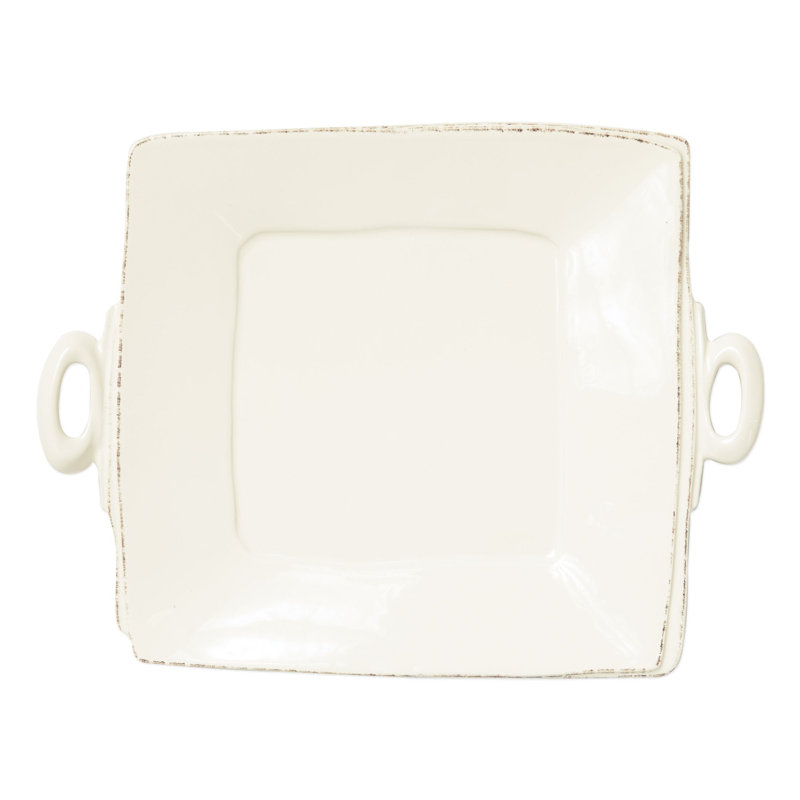 Lastra Stoneware Platter, Linen