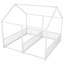 Lit plateforme simple en métal, deux lits partagés, blanc-1248991757