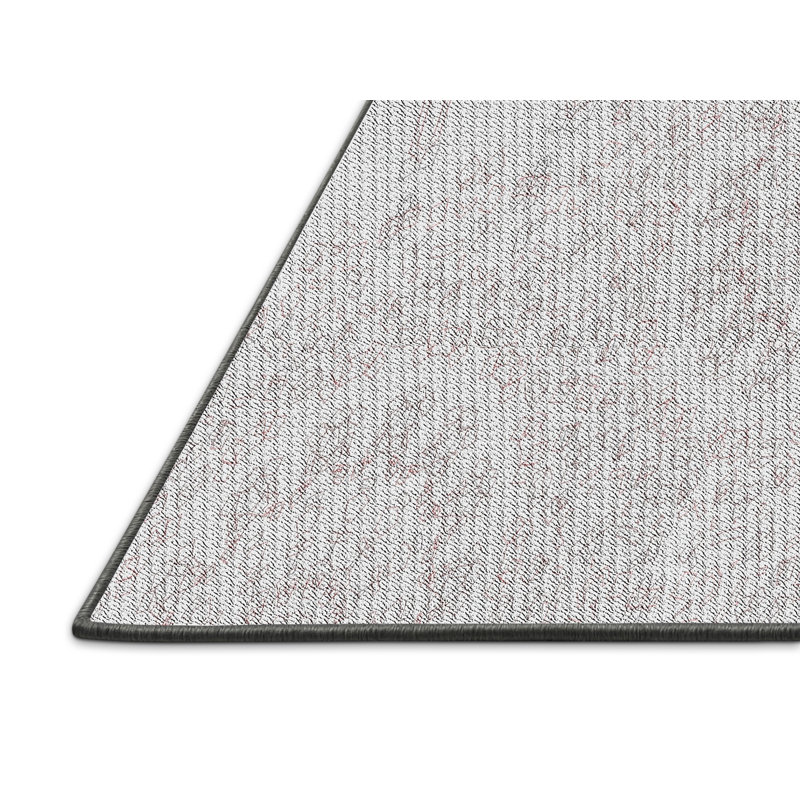 Laine tissée à la machine de couleur unie et Tapis décoratif gris polyester, Rectangle 2 pi x 3 pi