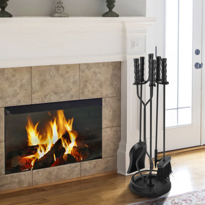 Rougui Iron Fireplace Tool Set