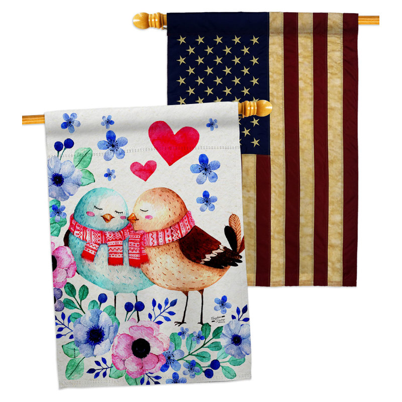 Drapeau de maison à 2 côtés en polyester / mélange de polyester 40 x 28 po