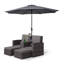 Duenweg Double Chaise with Cushions and Table