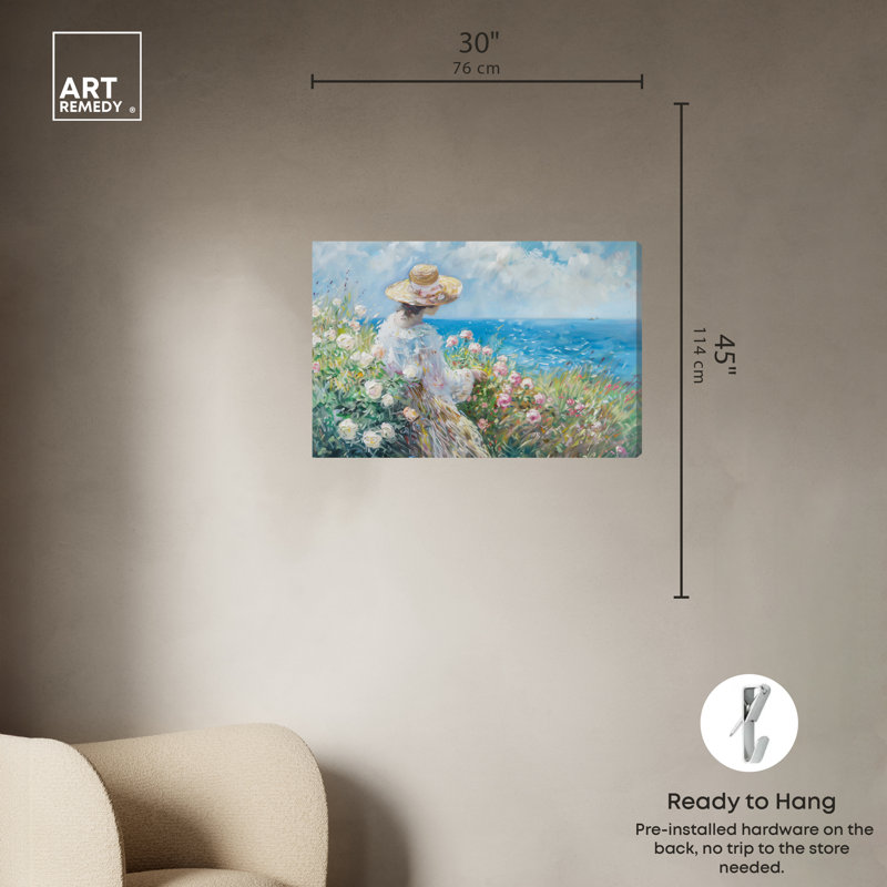 Mer douce, Toile tendue, H 45 po x l 30 po