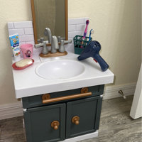 Premier lavabo de salle de bain Little TikesMD avec robinet fonctionnel  pour le jeu de rôle des enfants 