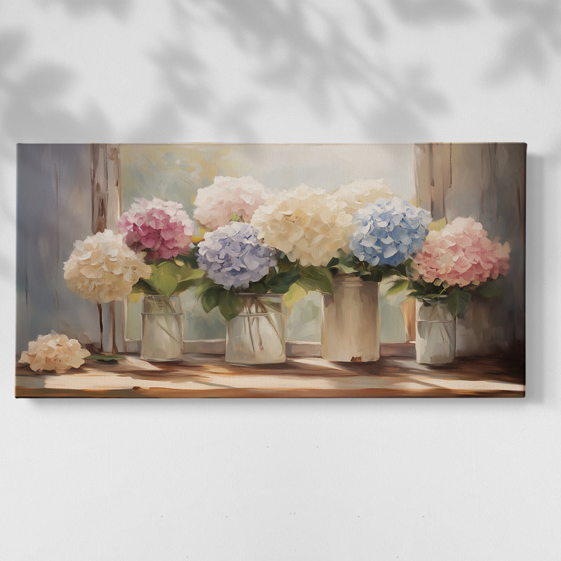 Botanical Series-CCL- Toile tendue avec châssis tendue, prête à être accrochée, H 21 po x l 41 po, Blanc