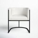 Virgil Faux Leather Upholstered Arm Chair