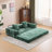 Dark 3 Convertible Floor Couch With Pillow Back Support, Armrest, And Memory Foam Filler, For Relaxing Evenings At Home Compression Bed 3 Seats, Foldable Design, Padding, Living Rooms-1082948752