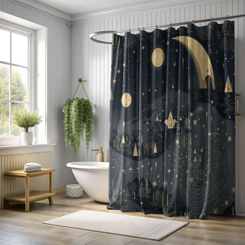 Rideau de douche Lujano, H 74 po x l 71 po