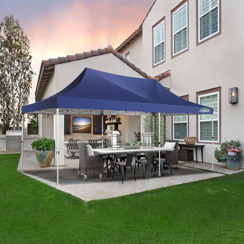 3m x 6m Pop Up Canopy UV50+ Waterproof Party Tent with 6 Sidewalls, Blue