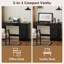 Makeup Vanity with Flip Top Mirror Dressing Desk with Drawer & Power Outlet and Adjustable Lights-1521618462