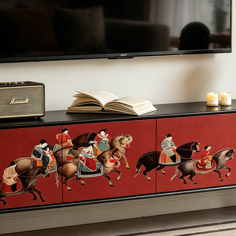 Meuble télé avec rangement Luxury, 23.62"H x 78.74"L x 15.74"W