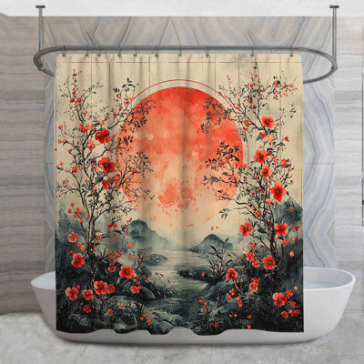 Rideau de douche Sunset Mountains