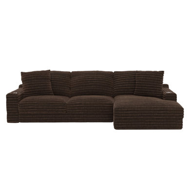  Ocossio Ultra-Plush Fabric Sectional