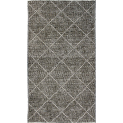 Tapis gris à tissé plat Cravens