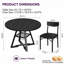 Ensemble de table ronde et quatre chaises-129473806