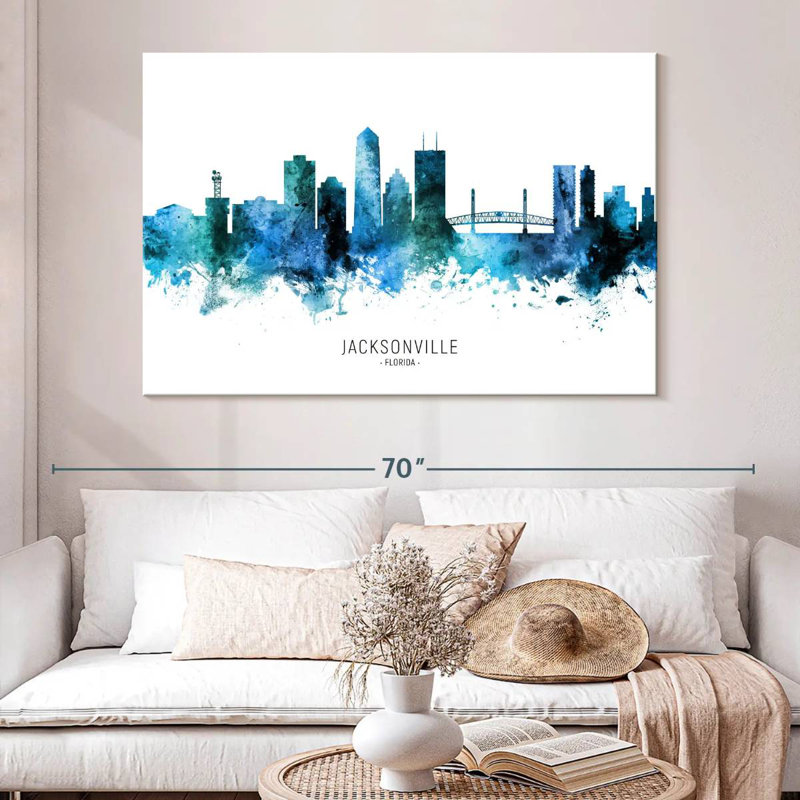Jacksonville Florida Skyline II, 34" H x 51" W