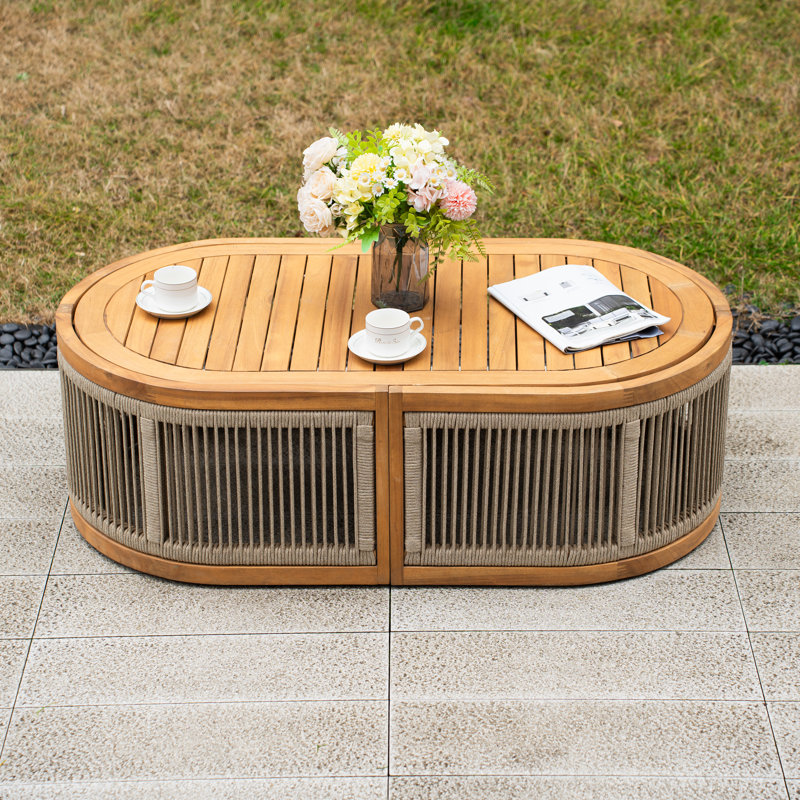 Oval Acacia Outdoor Coffee Table
