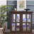 LED Curio Display Cabinet,Antique Display Cabinet with Adjustable Shelves,Retro Design Quality Showcase with Lattice Doors
