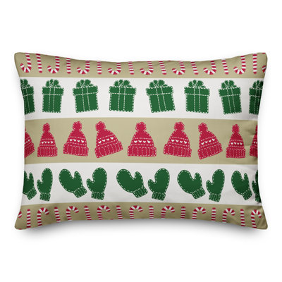  Wintertime Pattern Lumbar Pillow