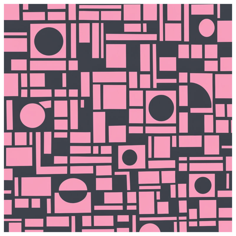 Couvertures à formes géométriques roses, 50in W x 60in H