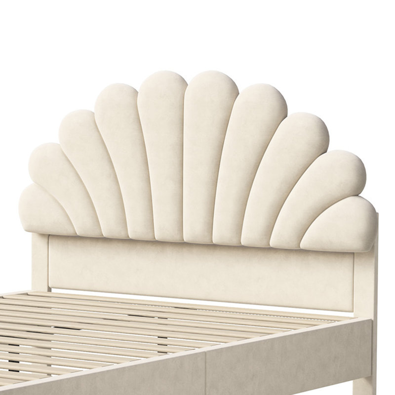 Upholstered Bed, Beige