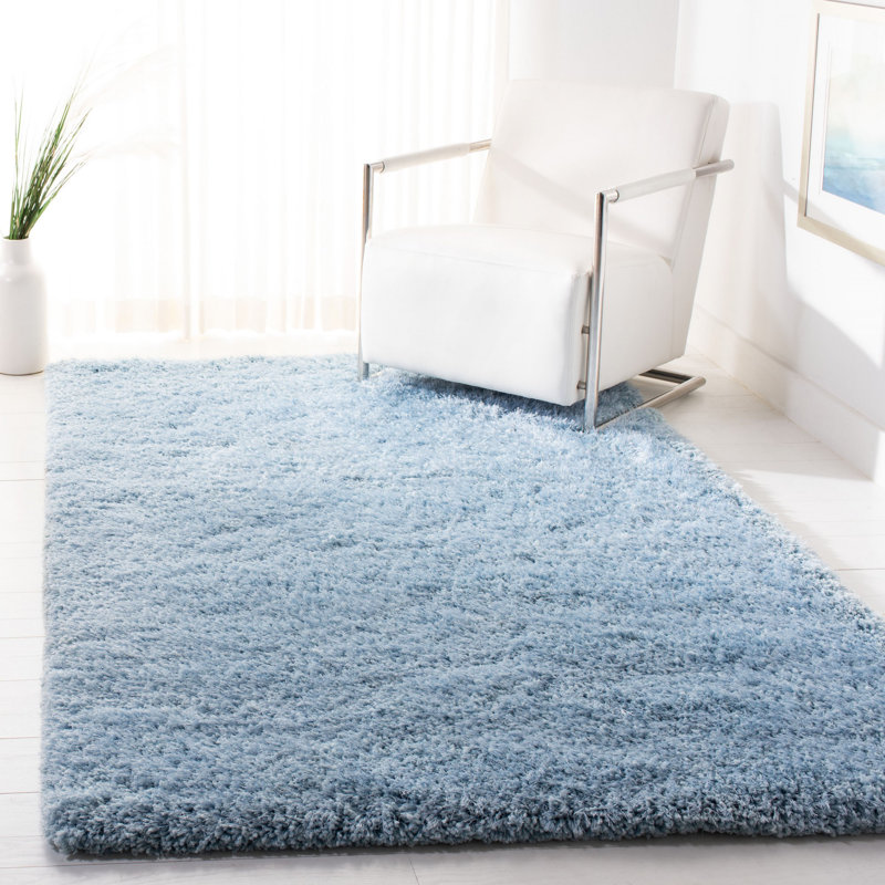 Franklynn Shag Hand Tufted Performance Solid Color Rug, Rectangle 8' x 10'