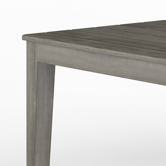 Carmel 83" Distressed Weathered Grey Solid Acacia Outdoor Dining Table