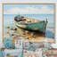 Boat Coastal Melody - Impressions encadrées-621967009-621966941