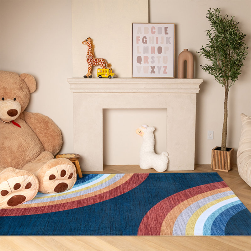Rectangle Juha Area Rug with Non-Slip Backing, Rectangle 3'11" x 5'10"