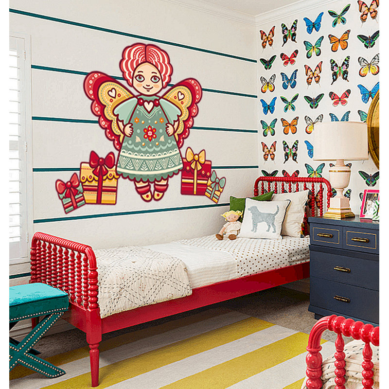 Autocollant chambre d'enfant, autocollant chambre d'enfant, H 46 po x l 55 po x P 1 po