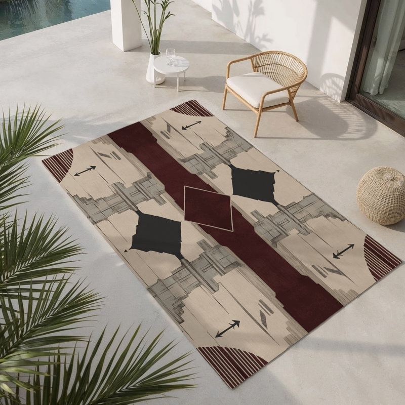 Tapis intérieur et extérieur Dynastic Dream, Rectangle 1 pi 6 po x 2 pi 6 po