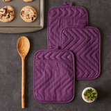 Design Imports Solid Colour Cotton Potholder Set