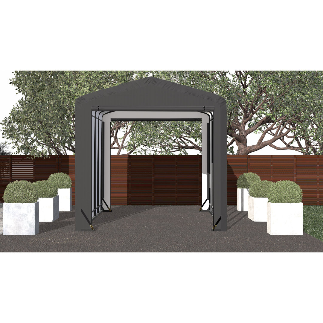 ShelterTube Wind and Snow-Load Rated Garage, 10x23x10 Grey ShelterLogic