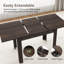 110-150cm Extendable Dining Table, Kitchen Wood Desk With 4-8 Seats, Space Saving, Brown