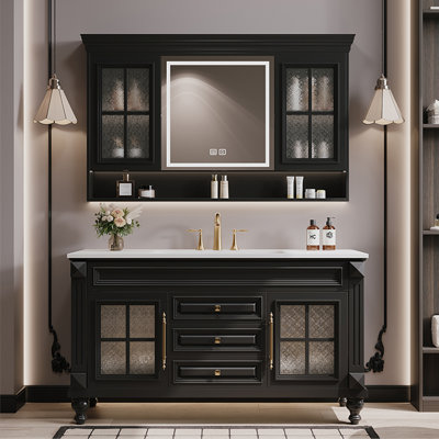 French style exquisite simple bathroom cabinet.