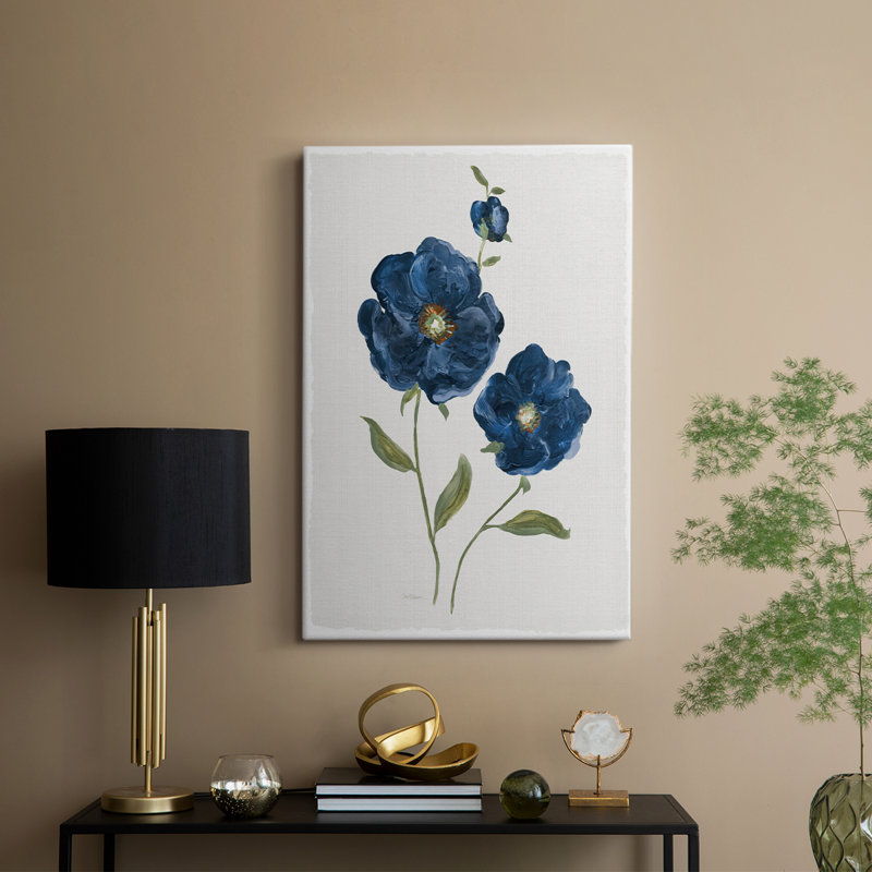 Coquelicots bleus - galerie Cavas sur mesure, H 36 po x l 24 po