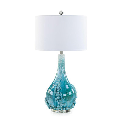 Lampe de table bleue à bulles