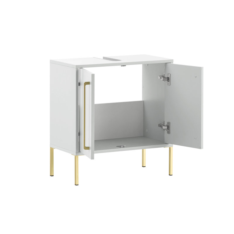 Sarah 57.1cm Single Bathroom Vanity Base Only, White Matt