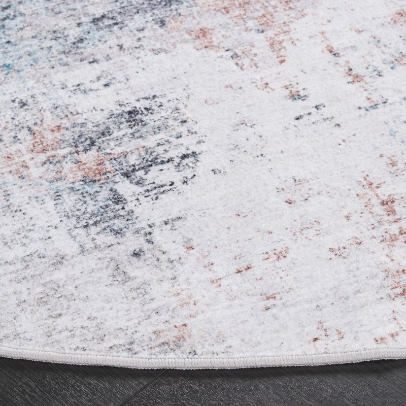 Svanborg Monica Performance Machine Washable Abstract Rug, Round 6'