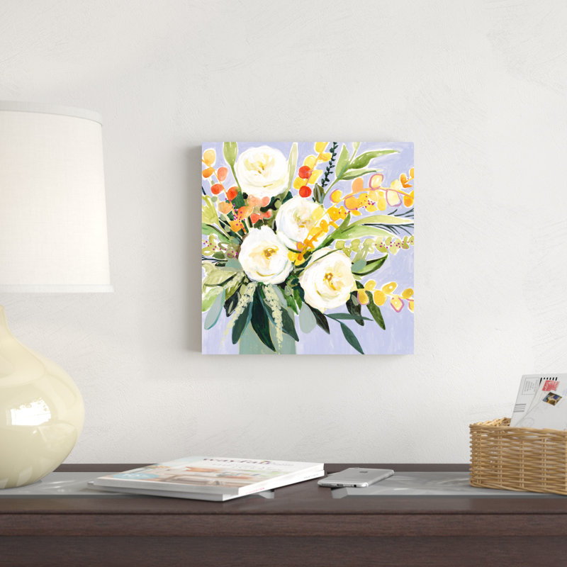 Bouquet de roses de jardin II, H 12 po x l 12 po