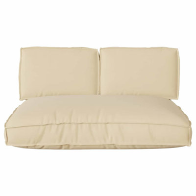  Cushion Set 3 Pcs Beige Oxford Fabric