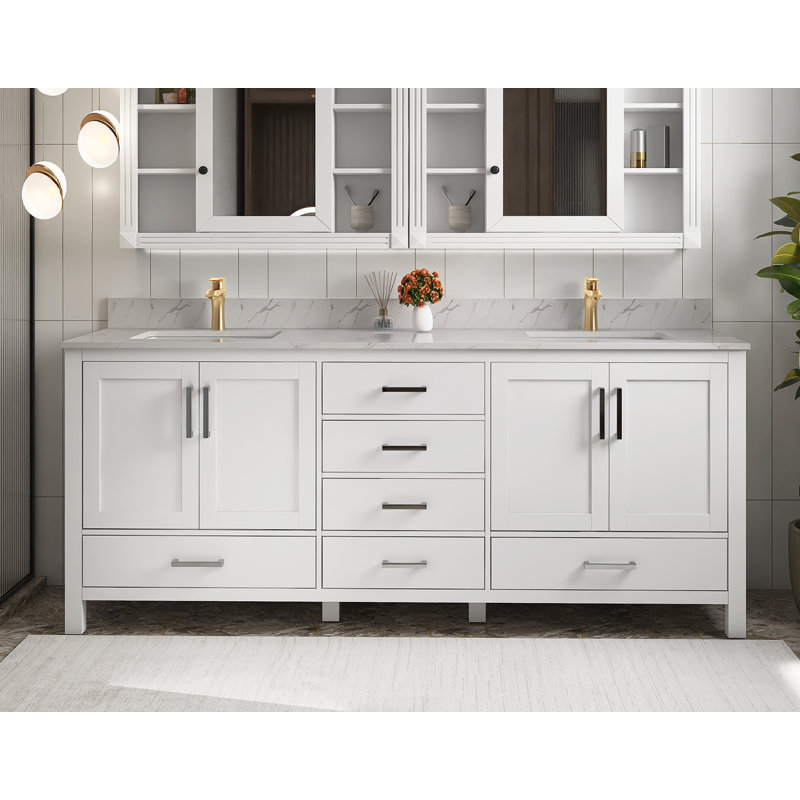 Ensemble de meuble-lavabo mural 80 po