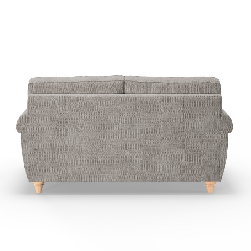 Vivo 2 Seater Round Arm Sofa, Silver