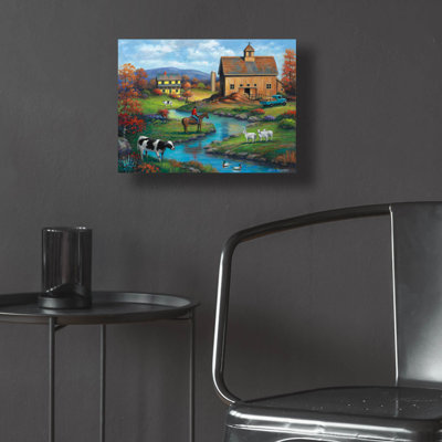 «Lark Manor» «Brown Barn Farm» par John Zaccheo, art mural en verre acrylique