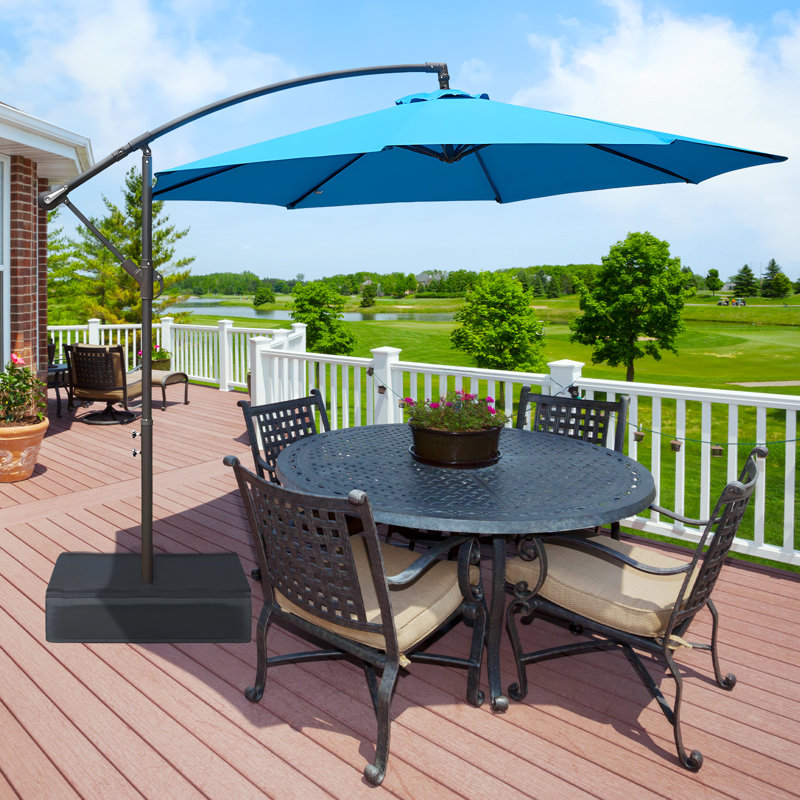 305cm Tilt Cantilever Parasol, Blue